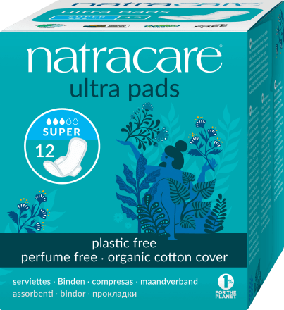 Natracare Ekologiczne podpaski Ultra Super 12szt