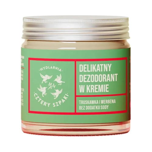 Cztery Szpaki Delikatny magnezowy dezodorant w kremie Truskawka i Werbena 60ml