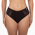Femi.Eko Majtki menstruacyjne z koronką Bella, czarne, obfite krwawienie