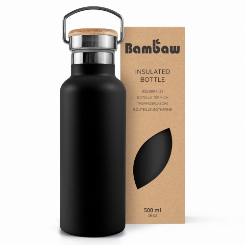 Bambaw Butelka termiczna ze stali nierdzewnej Jet Black 500 ml