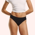 Love Luna Majtki menstruacyjne seamfree TEENS BIKINI dla dziewczynek, czarne, średnie krwawienie
