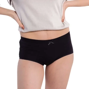 Selenacare Majtki menstruacyjne dla nastolatek Teens Hipster, czarne, średnie krwawienie