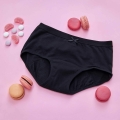 Selenacare Majtki menstruacyjne dla nastolatek Teens Hipster, czarne, średnie krwawienie