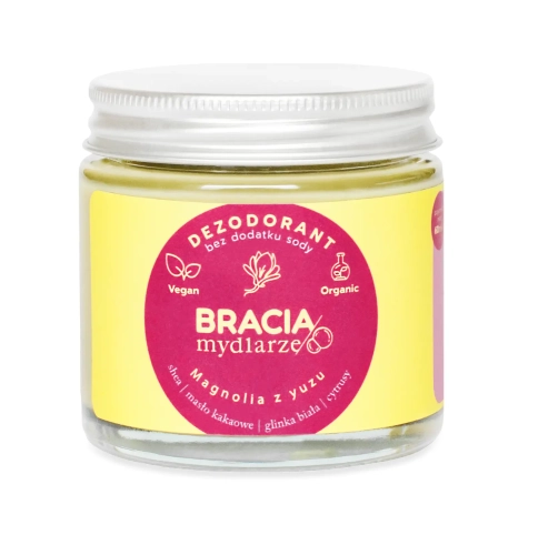 Bracia Mydlarze Naturalny dezodorant w kremie bez dodatku sody Magnolia z yuzu 60ml