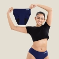 WUKA Majtki menstruacyjne dla nastolatki Teen Stretch Seamless, navy, obfite krwawienie.webp