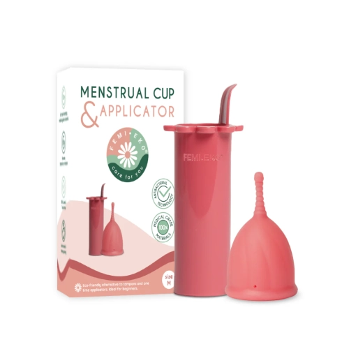 Safe-Menstrual-Cup-Femieko-With-Applicator.webp