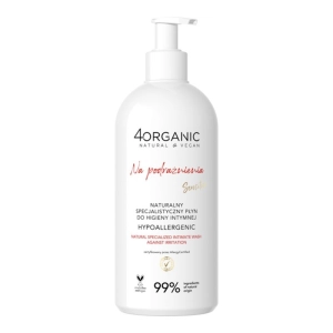 4organic Specjalistyczny płyn do higieny intymnej, na podrażnienia, 350 ml