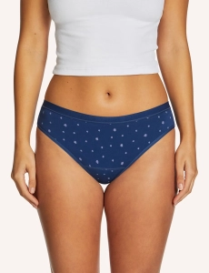 Love Luna majtki menstruacyjne COTTON bikini, Blue Blossom, średnie krwawienie